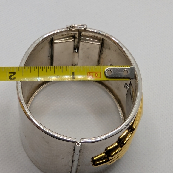 Gold and Silver Cuff Watch - Picture 5 of 6